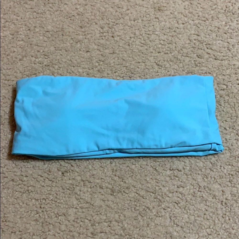 blue bandeau top